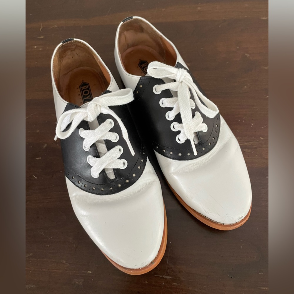 COPY - Royal Vintage Leather Classic Saddle Shoes Pin-up Lindy Bop 1950s